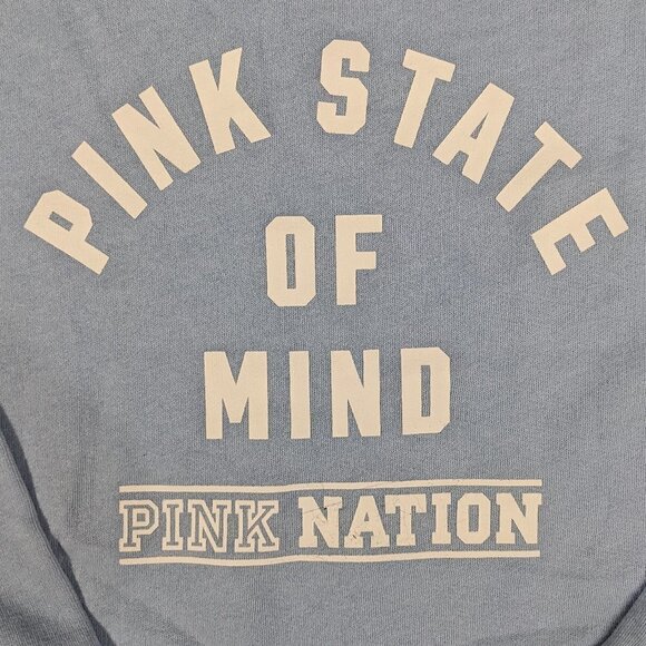 🧡 PINK Victoria's Secret "Pink State of Mind" Pullover Crew Neck Sweatshirt - Picture 3 of 3